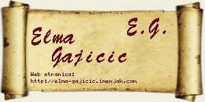 Elma Gajičić vizit kartica